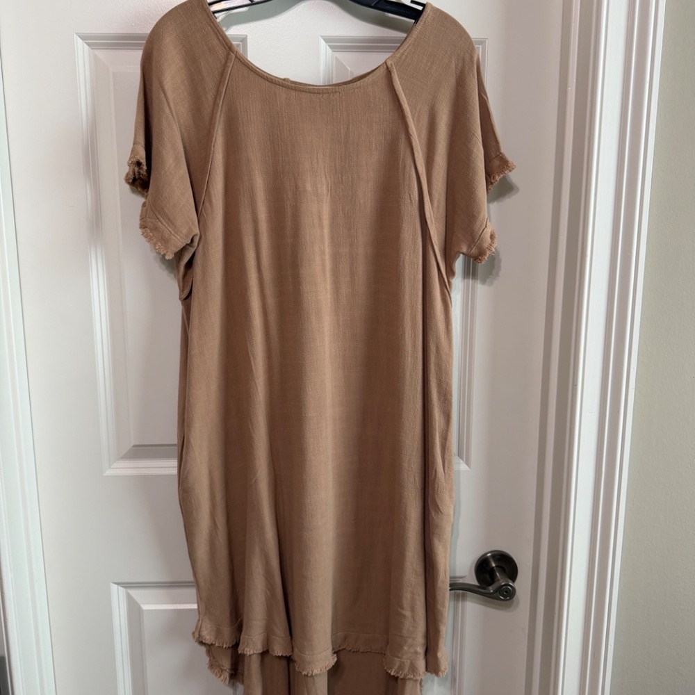 UMGEE HIGH LOW LINEN BLEND DRESS SIZE M - Picture 3 of 6